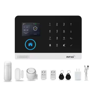Tuya Smart Home Security Alarm System Kit ABS Material 4G GSM WIFI Wireless Indoor Use 10-50m Detection Range 110dB Alarm Sound