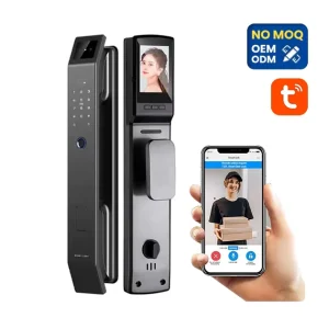 Tuya Smart Home Security Door Lock 3D Face Recognition App Control Android Electric Battery WiFi Aluminum Alloy for Home Hotel