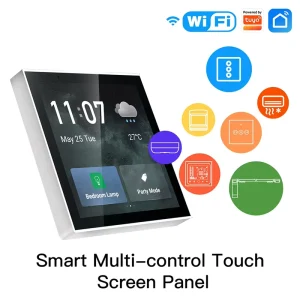 Tuya Smart Home Smart Life Support Alexa Linux System 480*480 Wifi Zigbee Bluetooth Smart Control Panel Series with Alexa