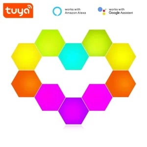 Tuya Smart LED WiFi Hexagon Light with Google Home Voice Control Remote Control & App Control PST-HL10