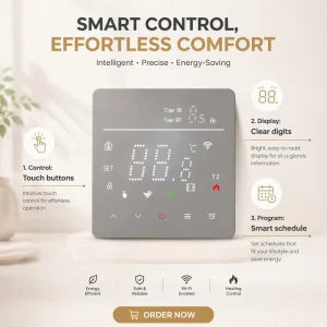 Tuya Smart Life 16A Thermostat for Electric Heating Temperature Controller Wifi Thermostat with Electric Heating Thermostat