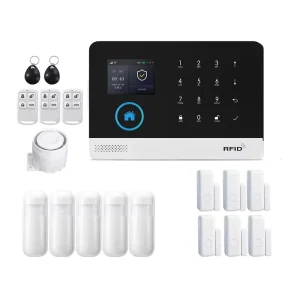 Tuya Smart Life Home Security Wireless WIFI 4G GSM Alarm System 99 Wireless Zone PIR Motion Sensor Touch Keyboard LCD Alexa