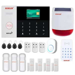 Tuya Smart Life WIFI GSM Alarm Systems 4G 2G Home House Anti Theft Control Panel Wireless Wired Door Motion Sensor