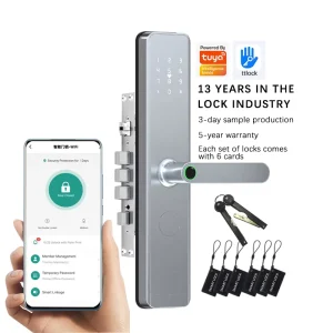 Tuya Smart Lock Door with Fingerprint Recognition Control for Hotel and Mortise Outdoor Security Digital Electronic Lock Lock