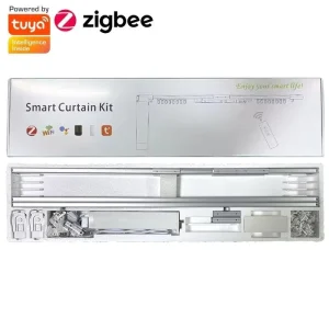 Tuya Smart Motorized Curtain System Length Adjustable DIY Intelligent Track Kit ZigBee Voice App Control 100 240V Full Set