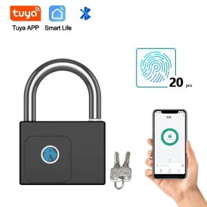 Tuya Smart Padlock Zinc Alloy Fingerprint Waterproof USB Charging Quick Identification Unlock Sensor