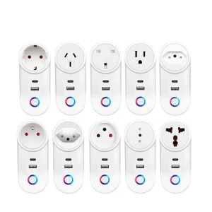 Tuya Smart Plug Socket with USB Independent Control US British European Brazilian Israel Smart Socket with USB