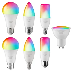 Tuya Smart RGB LED Bulb A60 E27 B22 Dimmable Light with Wifi Works with Alexa Google Amazon Home AC85V 265V for E14 GU10 Bases