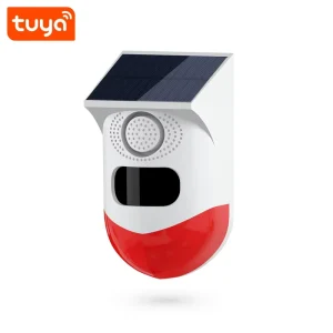 Tuya Smart Remote Control APP Control WiFi PIR Motion Alarm Detector Waterproof Solar Outdoor PIR Sensor With Siren PST-CT80WH