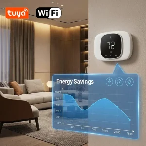 Tuya Smart Thermostat Wifi 24VAC Energy Saving Modern Design Conventional Heat Pump Remote Controller Multi-family Hotel