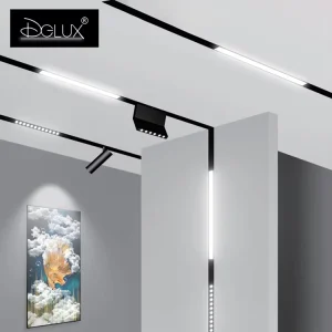 Tuya Smart Track Light System COB Linear Rail Lighting Surface Mounted Recessed Embedded 48v Led Magnetic Track Light