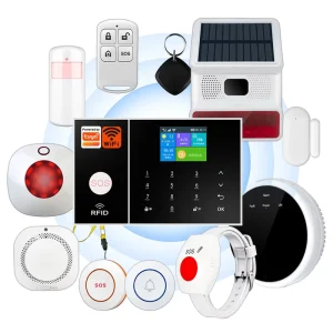 Tuya Smart WIFI 2G 4G GSM Home Security Alarm Burglar System Wireless Wired With Google Alexa IP Camera House Protection