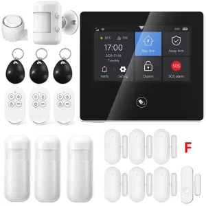 Tuya Smart WIFI 4G GSM Home Security Alarm System Burglar Kit Wireless Wired Google Alexa ABS House Protection