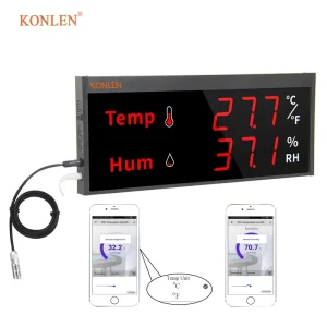 Tuya Smart WiFi Digital Hygrometer Thermometer Temperature Humidity Sensor with LCD Screen Monitor Alarm for Home Greenhouse