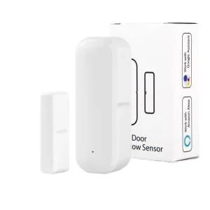 Tuya Smart WiFi Door Sensor Magnetic Window Detector Barking Alarm Alexa Google Home Easy Installation Portable ABS Home