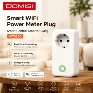 Tuya Smart WiFi Power Meter 16A 3680W Real Time Power Monitoring Energy Statistics 5 Timer Modes Works with Alexa Assistant