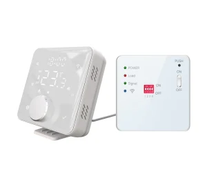 Tuya Smart WiFi RF Wireless Thermostat for Gas Boiler, Battery Powered Digital Programmable Thermostat Works with Alexa