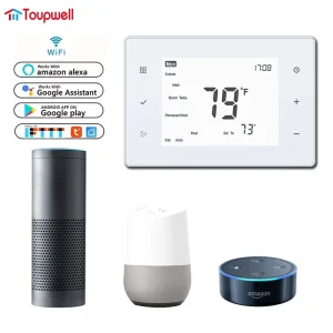 Tuya Smart WiFi Thermostat 24V AC Programmable Modern Design PC/ABS Material USA Style for Hotel OEM
