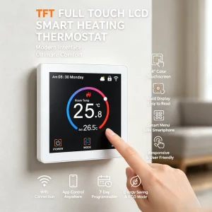 Tuya Smart WiFi Underfloor Heating Thermostat APP Controlled TFT Color Display Multi-Language Temperature Controller