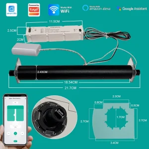 Tuya Smart WiFi ZigBee Roman Blind Honeycomb Roller Motor Electric Venetian Shade Shutter App Voice Control Day Night Office