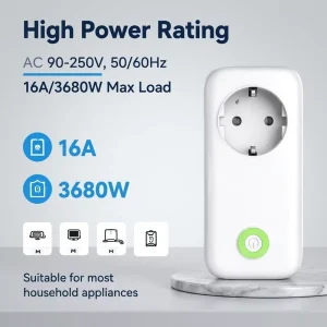 Tuya Smart Wifi Digital Power Meter Plug with Open Apismart Wifi Power Meter Plug with Open Api Energy Monitoring Remote Control