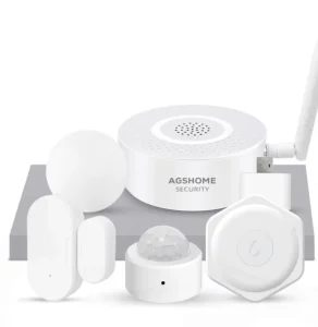 Tuya Smart for Mesh & Zigbee 3.0 Gateway Hub Wireless Smart Home Bridge with Built in ABS Siren and PIR Motion Sensor