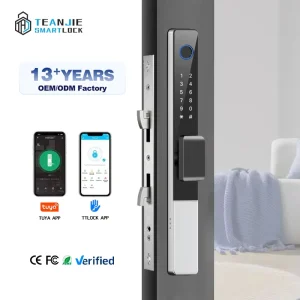 Tuya TTLock APP Aluminum Alloy Durable Door Lock Home WiFi Network Digital Smart Fingerprint Slim Door Lock