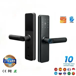 Tuya TTLock Smart Door Lock Inteligente with APP Fingerprint Digital Password Suitable for Wooden Apartment Doors