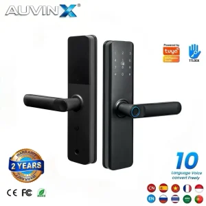 Tuya TTLock Smart Door Lock with APP Fingerprint Digital Password for Apartment Wooden
