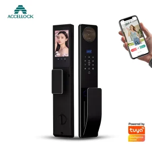 Tuya Video Intercom System Facial Recognition Smart Door Lock Palm Scan Aluminum Door Wi Fi Cloud Storage Aluminium Alloy Grade
