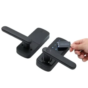Tuya WIFI Smart Lock for Small Office Wood Door with Aluminum Alloy Fingerprint Reader Zinc Alloy