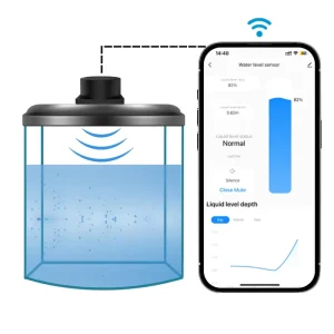 Tuya WIFI Smart Tank Water Level Detector Wireless Ultrasonic Detect Liquid Fuel Level Support Linkage Pump