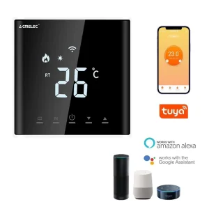 Tuya WIFI Smart Touch Thermostat Water Electric Floor Heating Water Gas Boiler Temperature Controller Programmable Zigbee Alexa