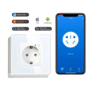 Tuya WiFi 16A EU Smart in Wall Socket Smart Life APP Remote Control Alexa Google Home Voice Control Wall Power Outlet