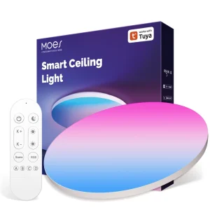 Tuya WiFi Ceiling Light Smart Lamp with Music Rhythm With Beacon Remote Control Work With Alexa Google Home