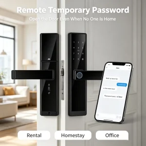 Tuya WiFi Fingerprint Smart Door Lock APP Remote Control Temporary Password Suitable for Apartment Door Office