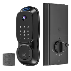 Tuya WiFi Fully Automatic Deadbolt Lock Video Intercom Doorbell Smart Lock Cloud Storage Aluminum Alloy Type-C Emergency Power