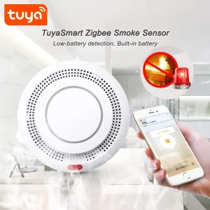 Tuya WiFi Photoelectric Smoke Detector Wireless Smart Fire Alarm System 85dB Sound Siren App Alert Home Security PST YG400A