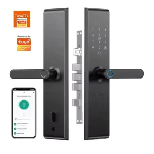 Tuya WiFi Smart Door Knob Lock Fingerprint Password Electronic Lock for Aluminum Wood Steel Door Apartment Home OEM ODM