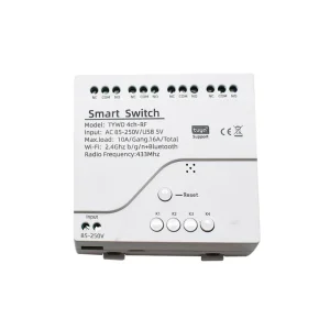 Tuya WiFi Smart Home 4CH RF Electric Power Supply Light Switch with Mobile APP Alexa Voice Remote Control
