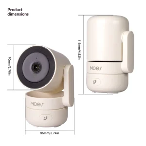 Tuya WiFi Smart Home Indoor PTZ 4MP Smart Security Camera with Infrared Night Vision Two Way Audio Motion Monitoring