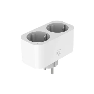 Tuya WiFi Smart Plug EU 16A Dual Socket Energy Monitor Remote Voice Control Power Outlet