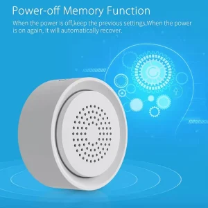 Tuya WiFi Smart Siren Alarm 18 Sounds App Alert USB Powered PC+ABS Material for Home