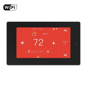 Tuya WiFi Smart Square Thermostat with Sensors and Touchscreen Modern Design 24VAC for HVAC Systems FCC Certified OEM/ODM