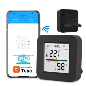 Tuya WiFi Smart Universal IR Remote Control with Temperature Humidity Sensor Air Conditioner TV Works Alexa Google Home Yandex
