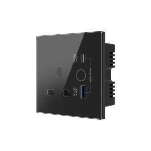 Tuya WiFi Smart Wall Socket Industrial Hospital Use with USB-C & USB-A Ports APP Remote Control Child Lock CE for