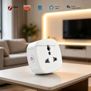 Tuya WiFi Type D Smart Plug Energy Monitoring Timer Remote Control Smart Life App Work with Alexa Google Assistant OEM