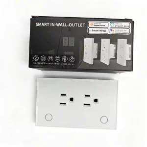 Tuya WiFi US Smart Wall Socket Plug Glass Panel Outlet Timer App Remote by Google Home Alexa US Electrical Plug