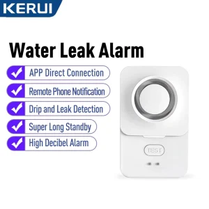 Tuya WiFi Water Leak Sensor Alarm Wireless Smart App Control Flood Detector for Kitchen Basement Security