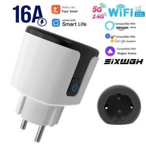 Tuya Wifi EU 16A 3800W 5G Smart Plug with Power Monitoring APP Remote Timer for Android/iOS Smart Socket